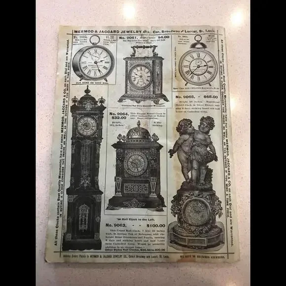 Antique 1890 Mermod & Jaccard Jewelry Co, Catalog St. Louis MO.
